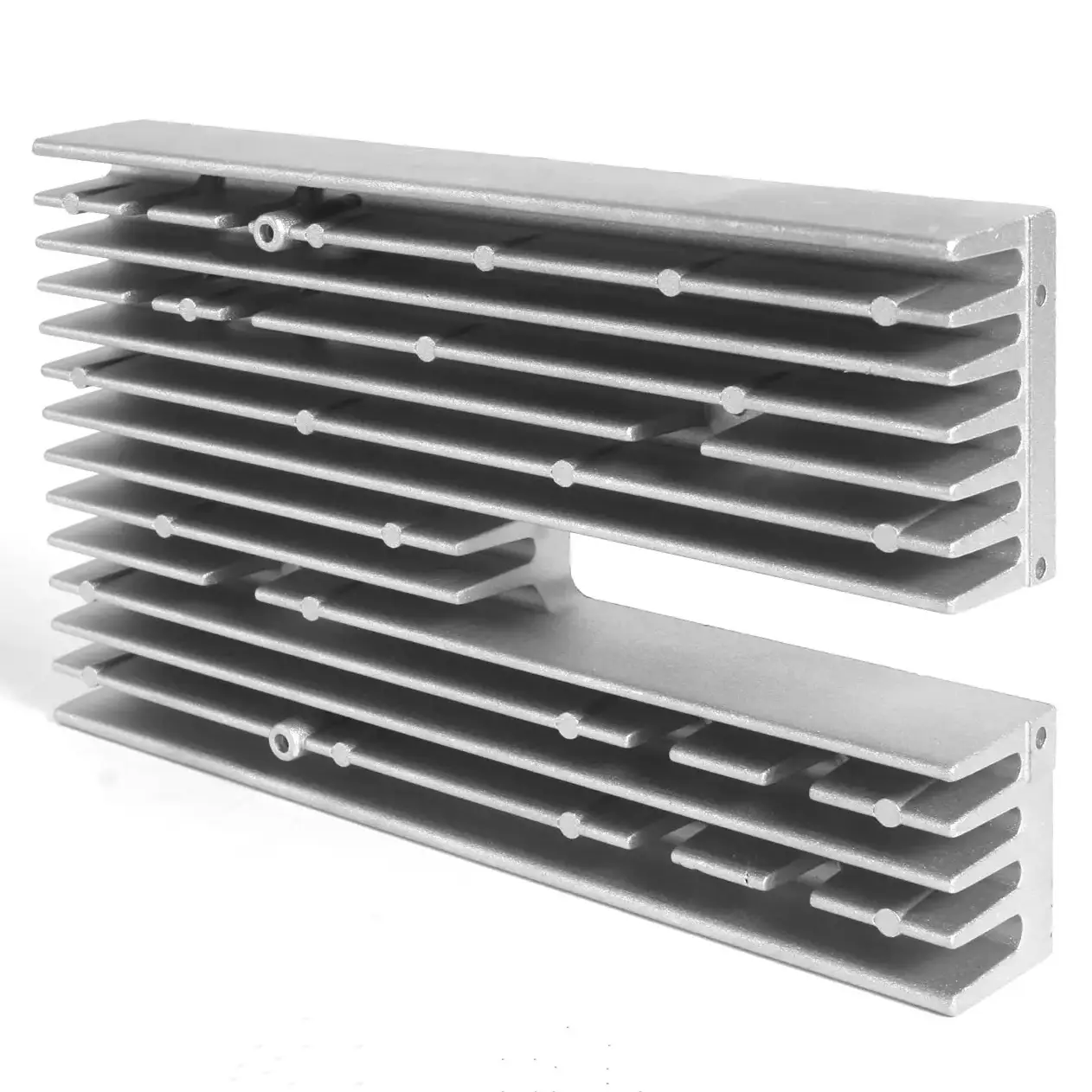 Dissipatore di calore alettato in alluminio pressofuso per gestione termica industriale